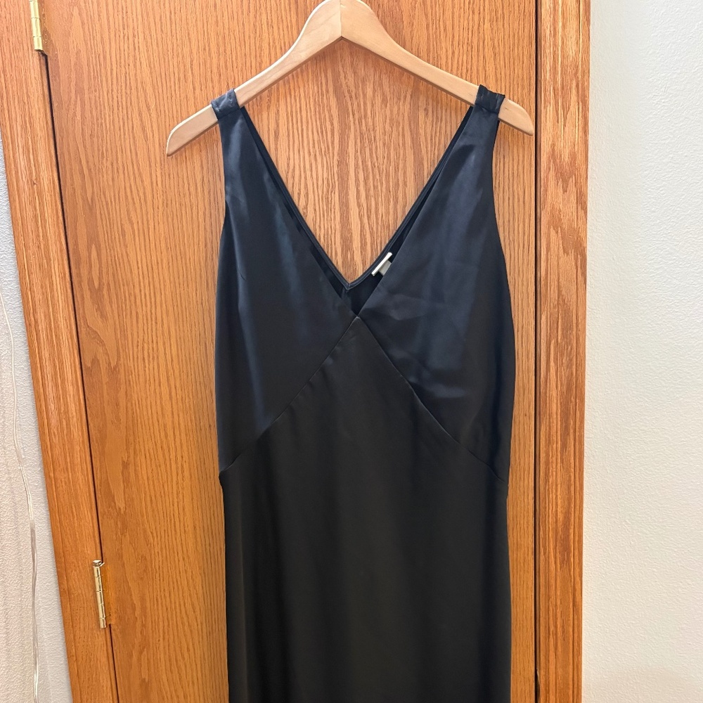 A New Day Black V-Neck Slip Dress sz XL